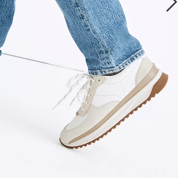 New Madewell Kickoff Trainer‎ Sneakers in Nubuck Colorblock Leather - Picture 1 of 9